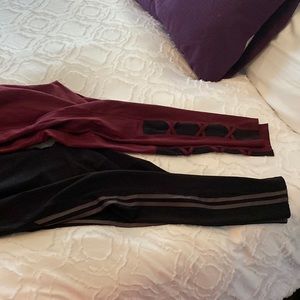 2 for$15 Full length 3XL Popfit leggings in Burgundy and Black
